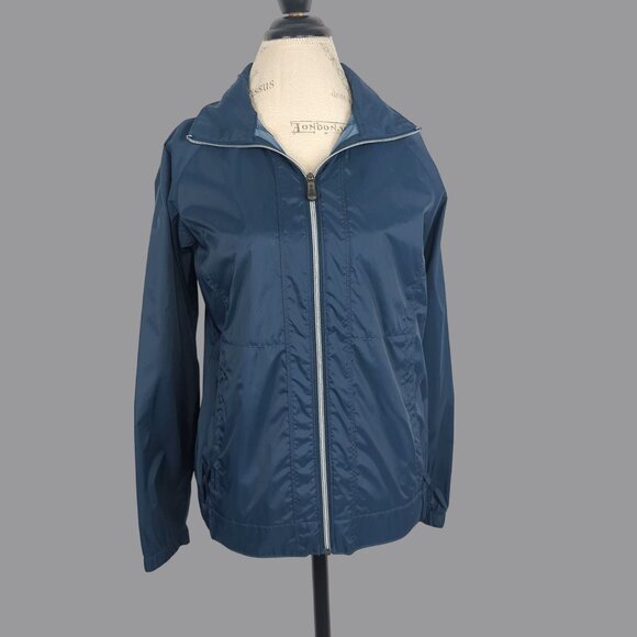 Columbia Blue Windbreaker Jacket Small Hood Outdoor - Picture 1 of 10
